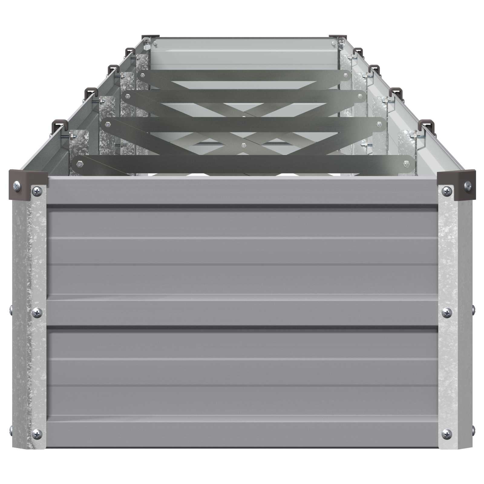 Υψωμένο Κρεβάτι Κήπου Γκρι 400 x 40 x 24 εκ.