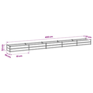 Υψωμένο Κρεβάτι Κήπου Σκ rusty 400 x 40 x 24 εκ. κοντόν - Pakobazaar