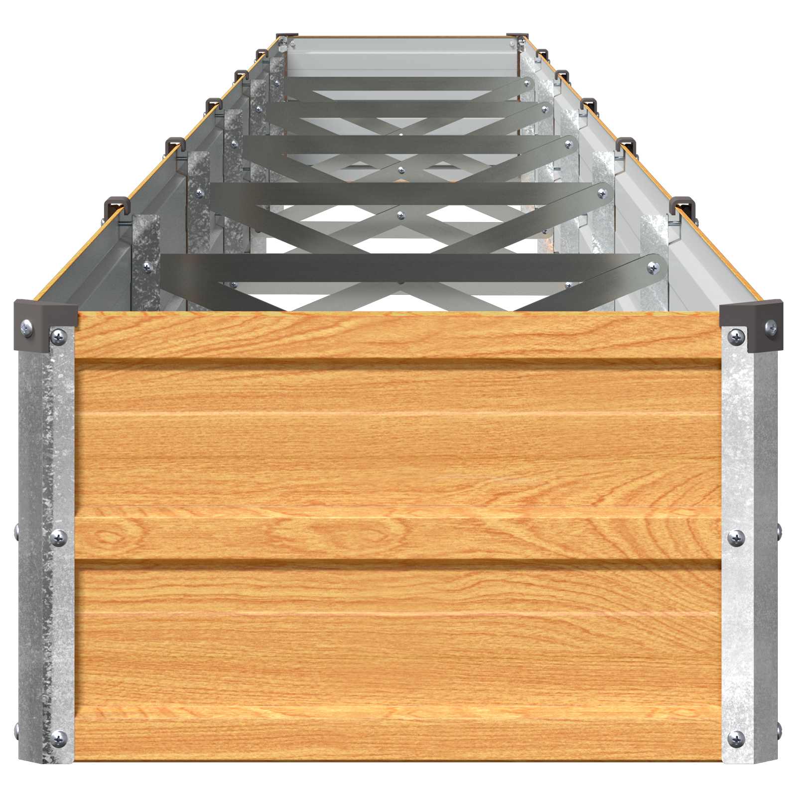 Υψωμένο Κρεβάτι Κήπου Φυσικό 480 x 40 x 24 εκ. - Pakobazaar