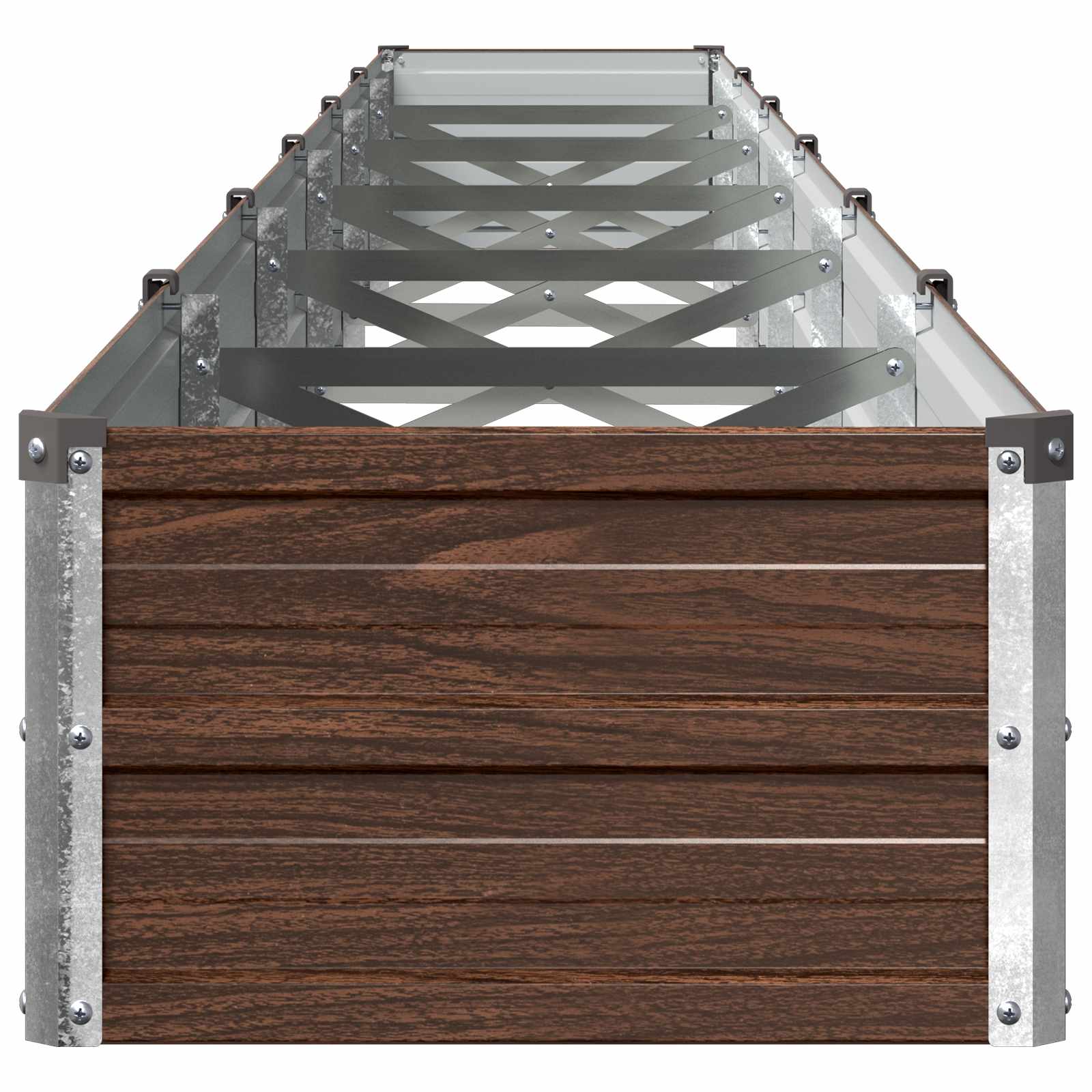 Υψωμένο Κρεβάτι Κήπου Μαύρο 480 x 40 x 24 εκ.
