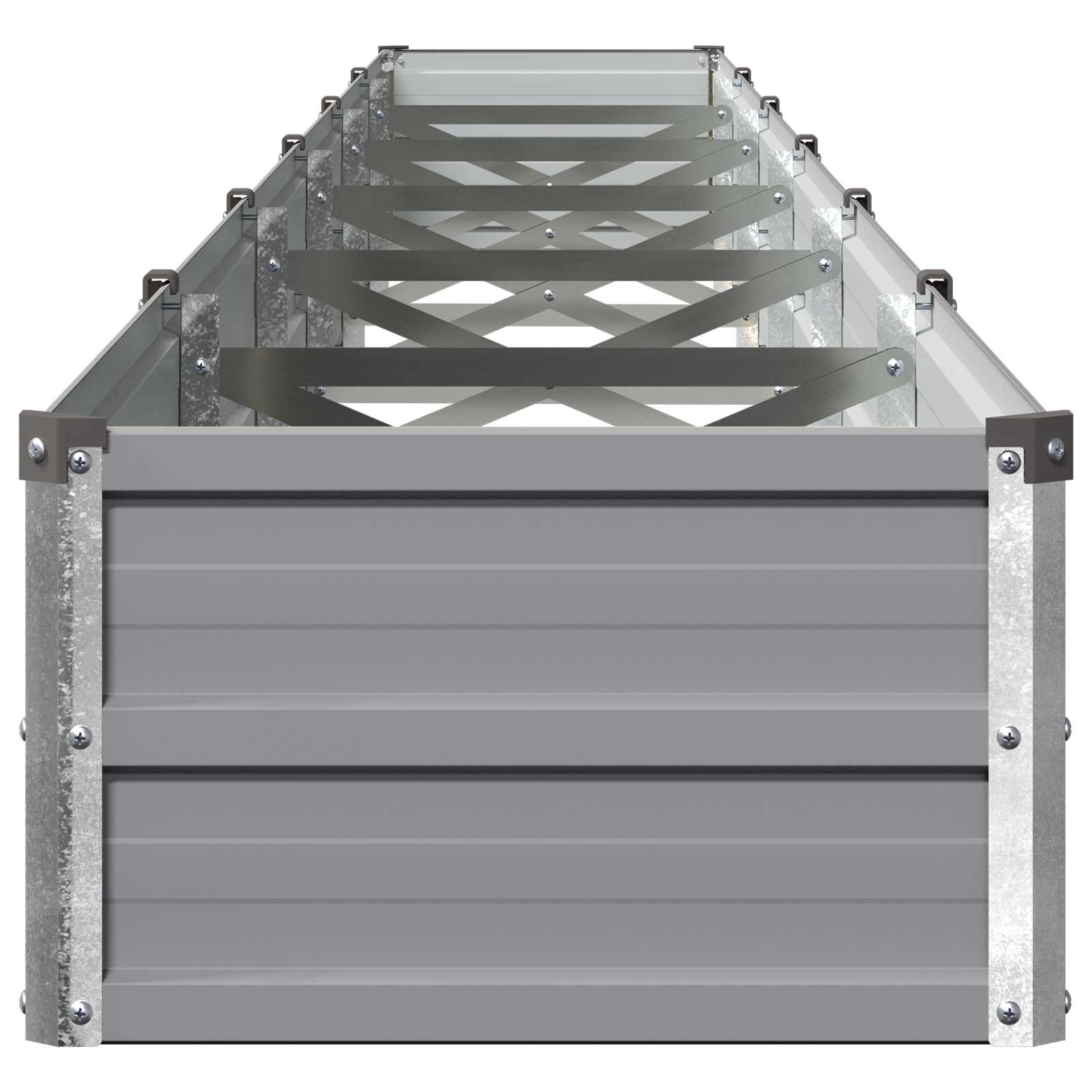 Υψωμένο Κρεβάτι Κήπου Γκρι 480 x 40 x 24 εκ. - Pakobazaar