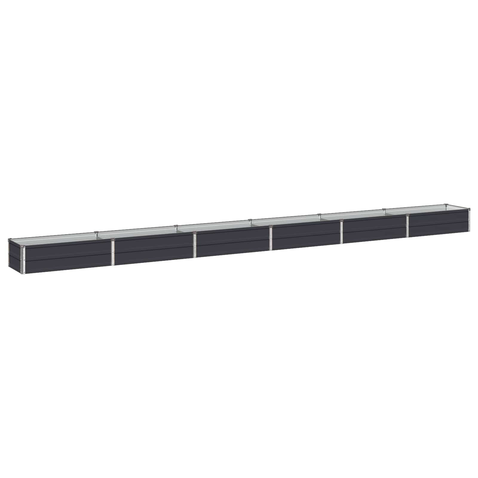 Υψωμένο Κρεβάτι Κήπου Ανθρακί 480 x 40 x 24 εκ.