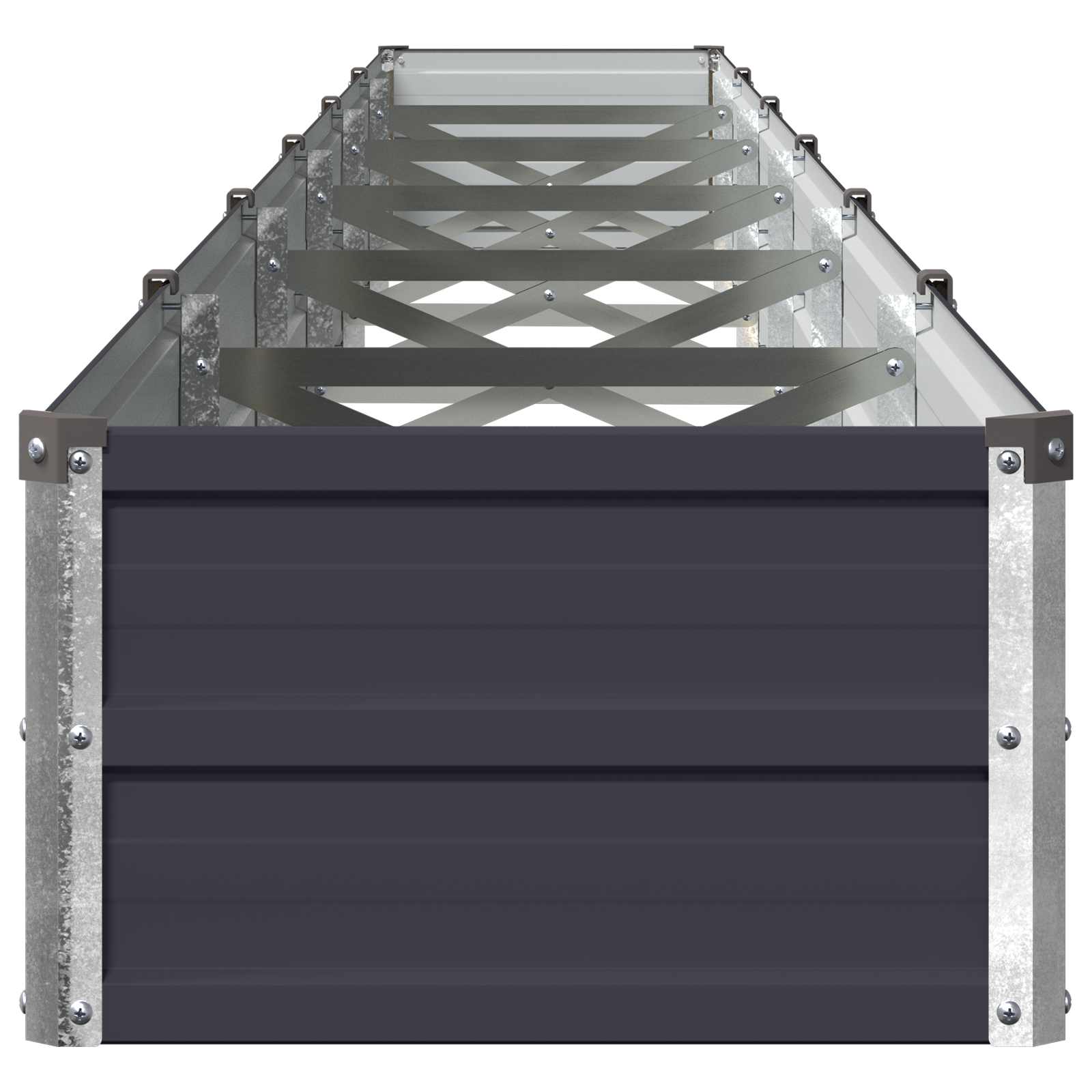 Υψωμένο Κρεβάτι Κήπου Ανθρακί 480 x 40 x 24 εκ.