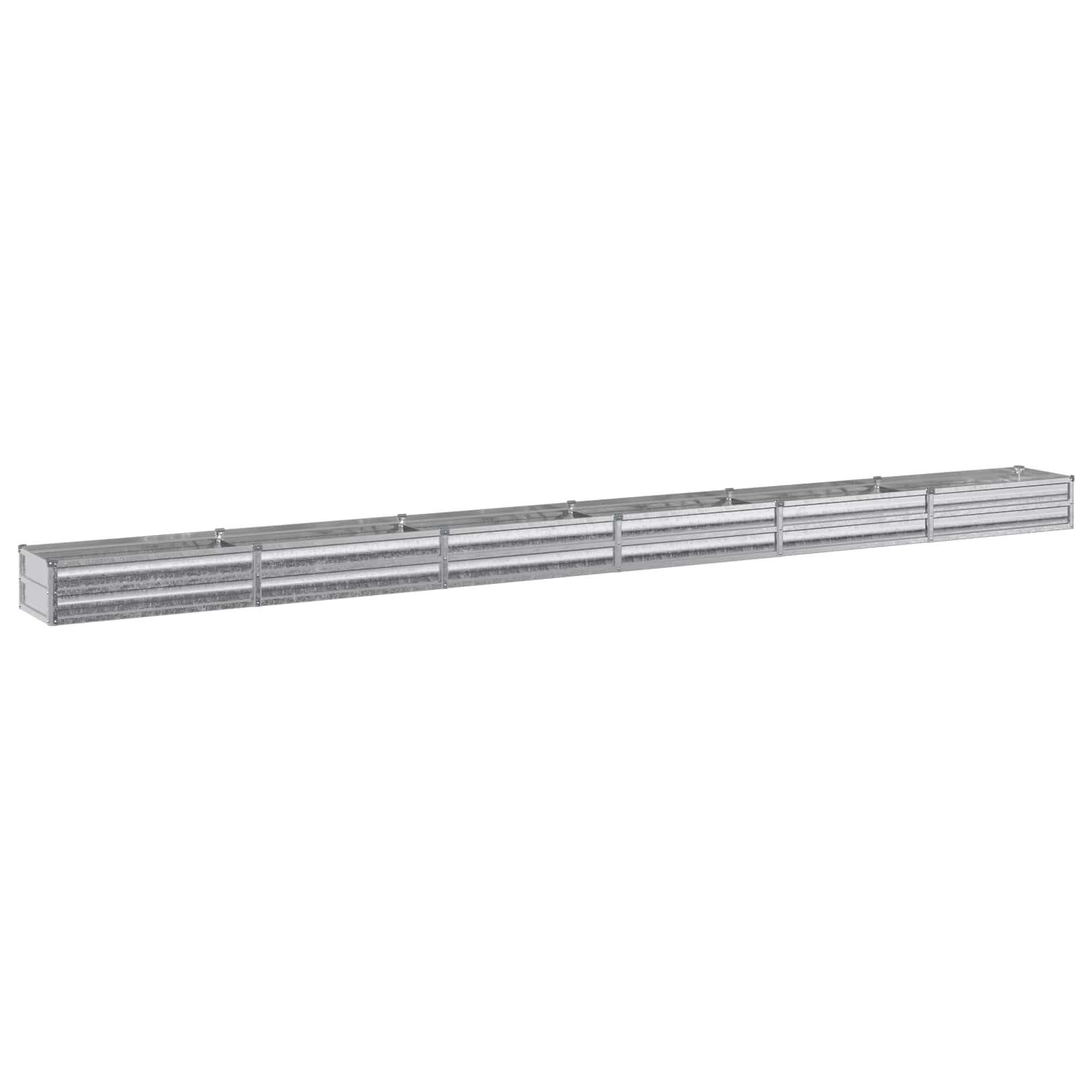 Υψωμένο Κρεβάτι Κήπου Ασημί 480 x 40 x 24 εκ. γαλβανισμένο