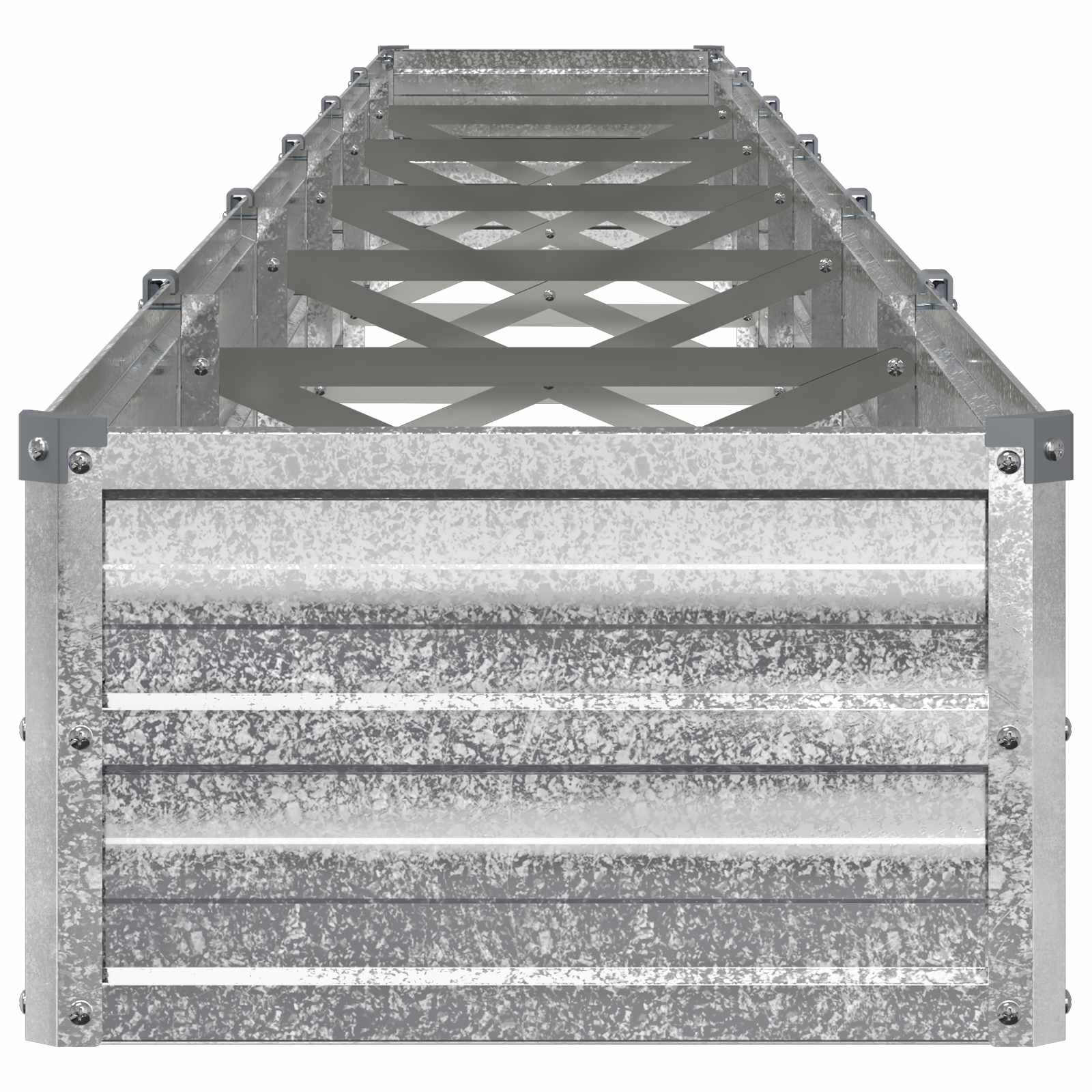 Υψωμένο Κρεβάτι Κήπου Ασημί 480 x 40 x 24 εκ. γαλβανισμένο