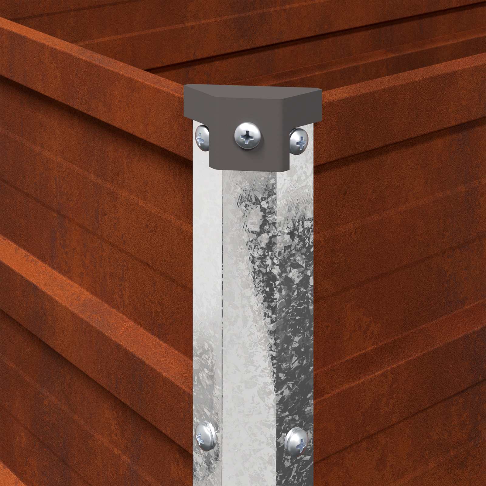 Υψωμένο Κρεβάτι Κήπου Σκ rusty 480 x 40 x 24 εκ. κοντόν