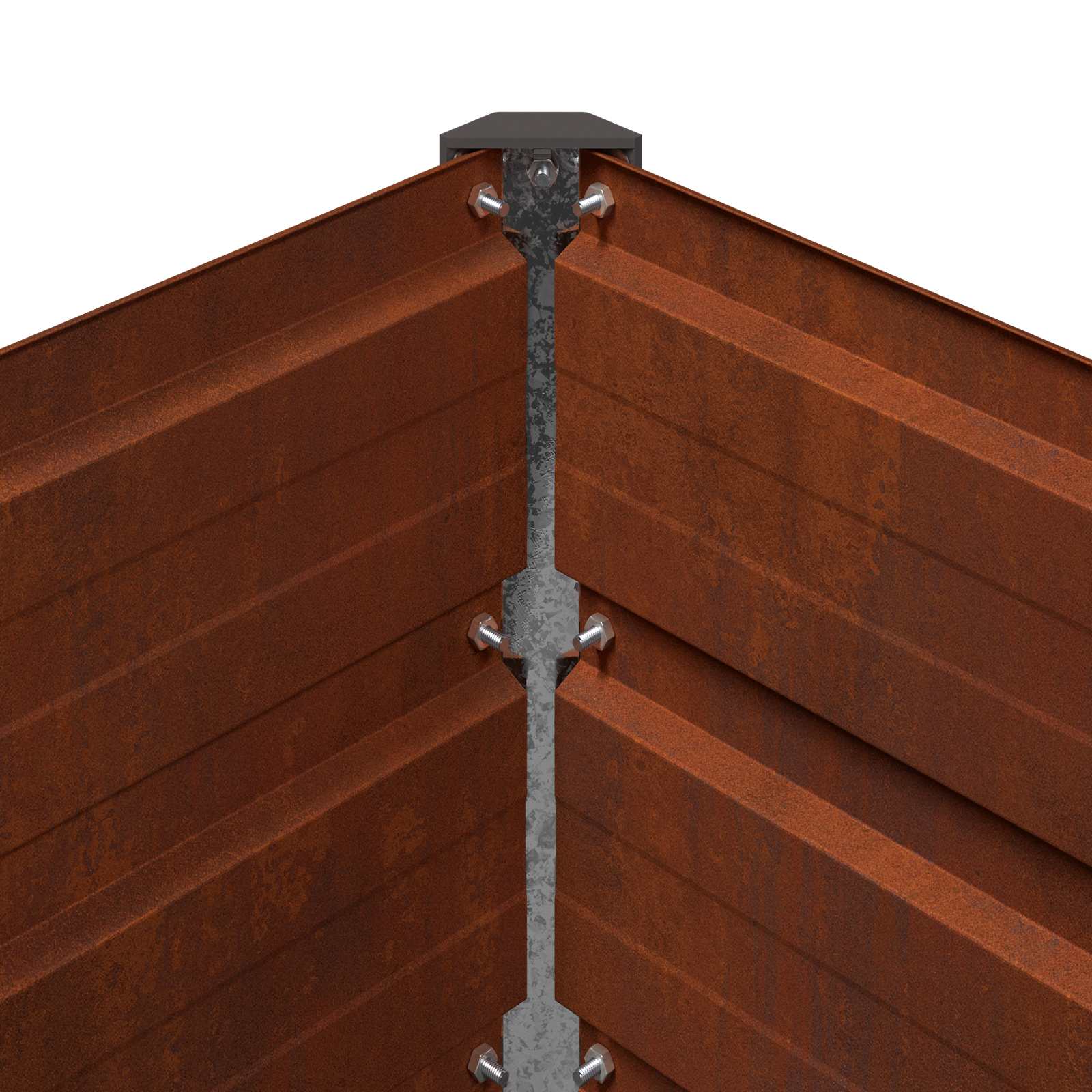 Υψωμένο Κρεβάτι Κήπου Σκ rusty 480 x 40 x 24 εκ. κοντόν