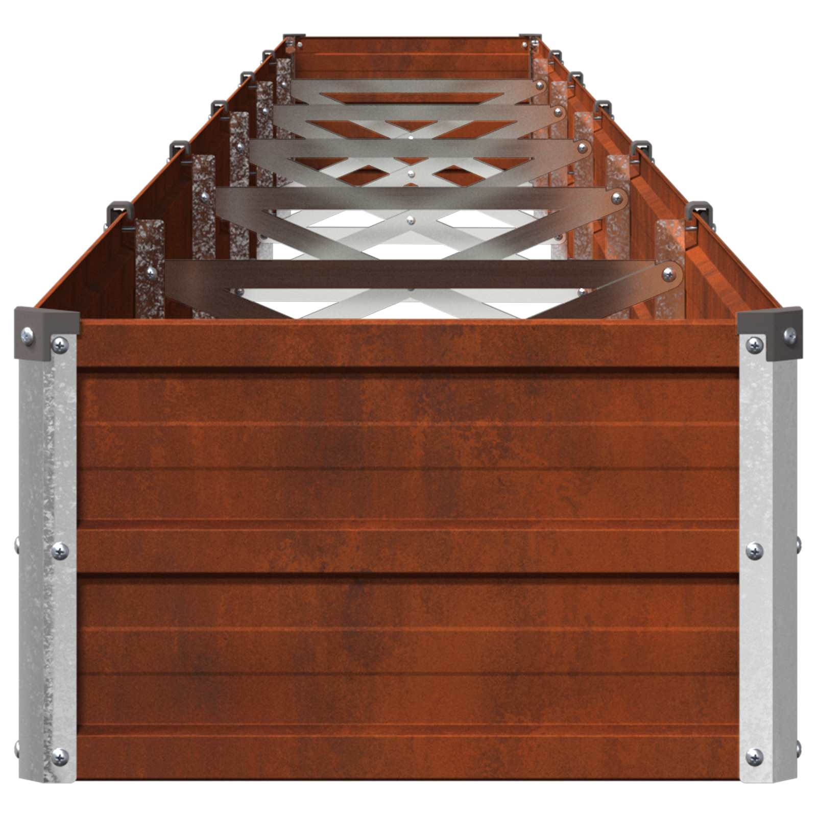 Υψωμένο Κρεβάτι Κήπου Σκ rusty 480 x 40 x 24 εκ. κοντόν