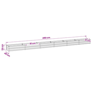Υψωμένο Κρεβάτι Κήπου Σκ rusty 480 x 40 x 24 εκ. κοντόν