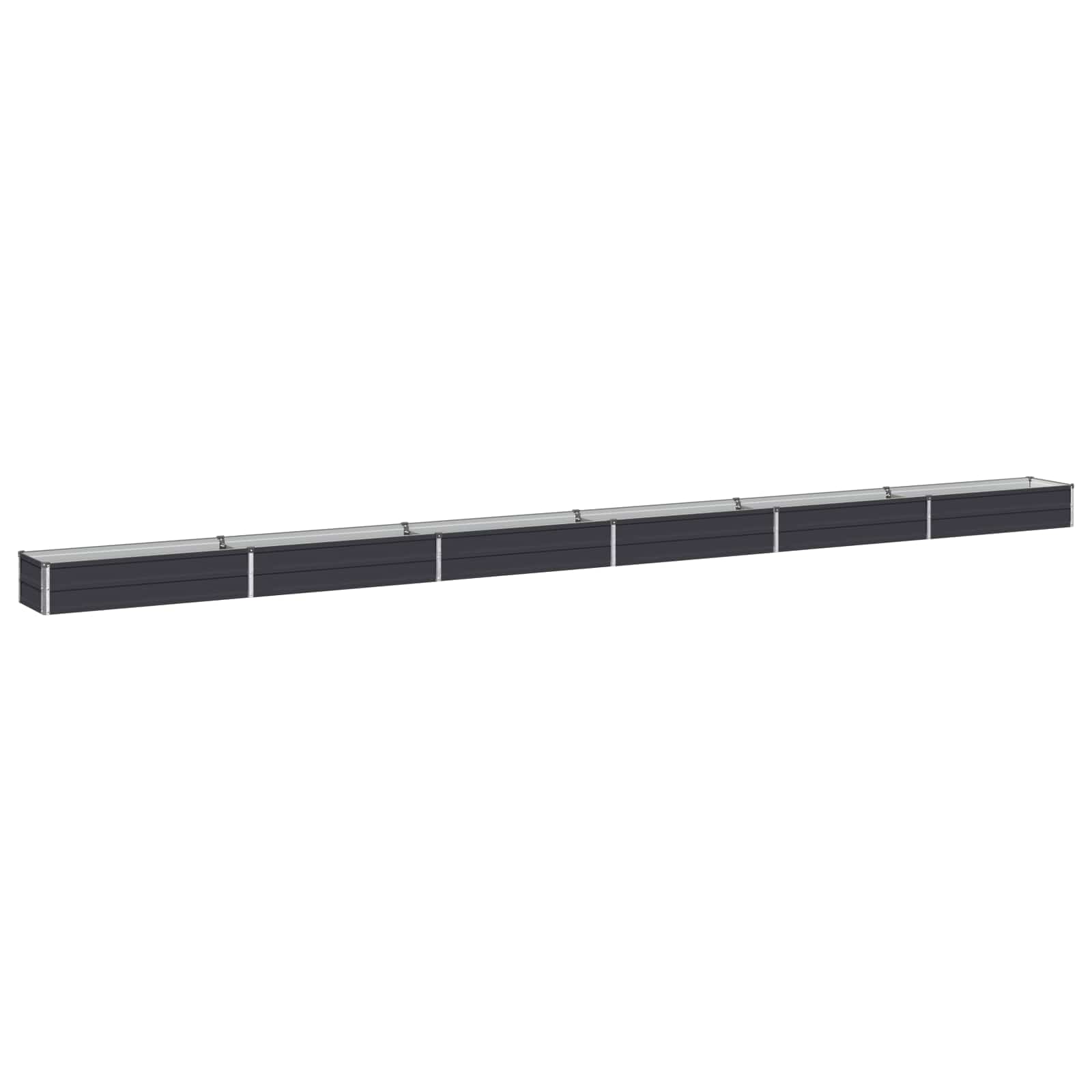 Υψωμένο Κρεβάτι Κήπου Ανθρακί 600 x 40 x 24 εκ. - Pakobazaar