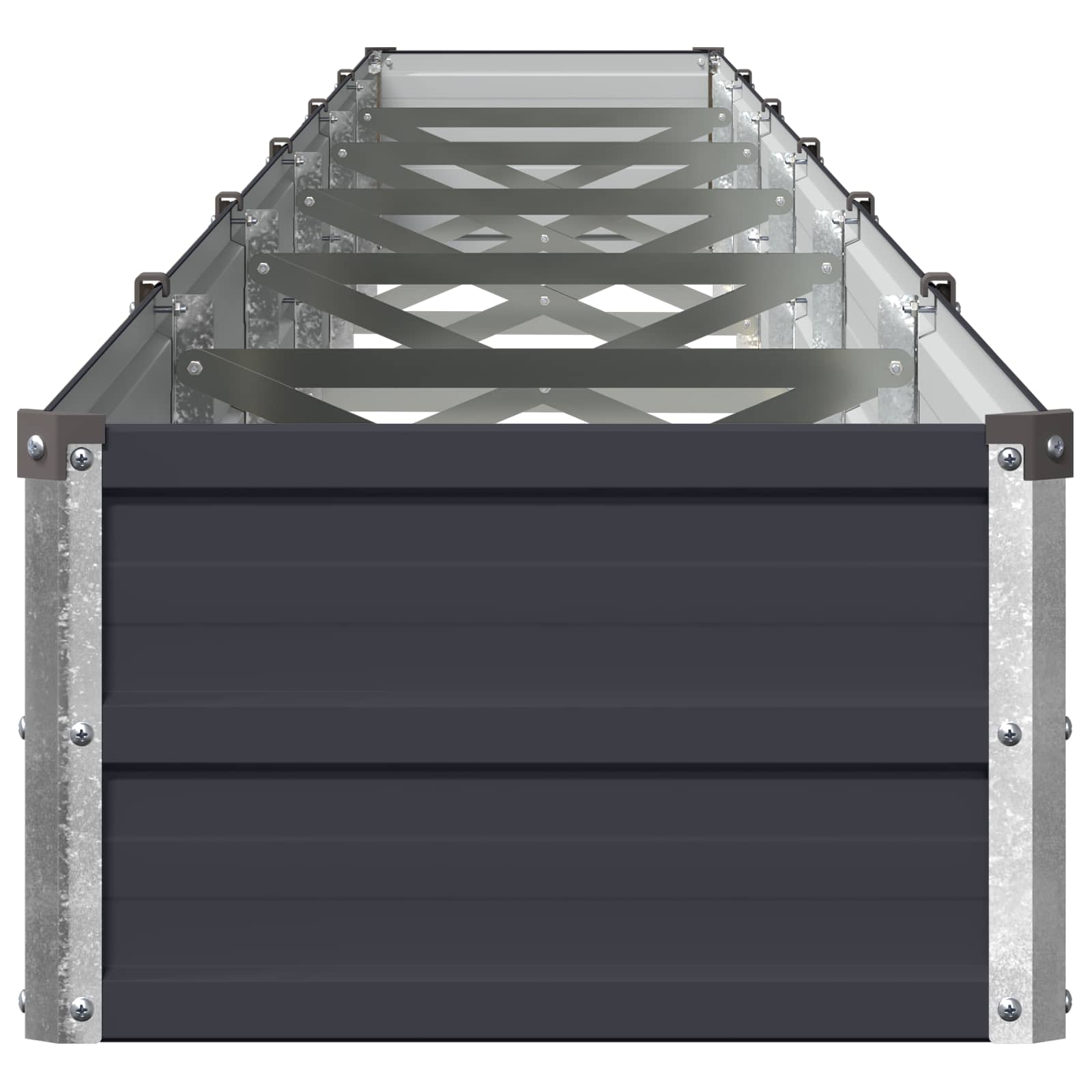 Υψωμένο Κρεβάτι Κήπου Ανθρακί 600 x 40 x 24 εκ. - Pakobazaar