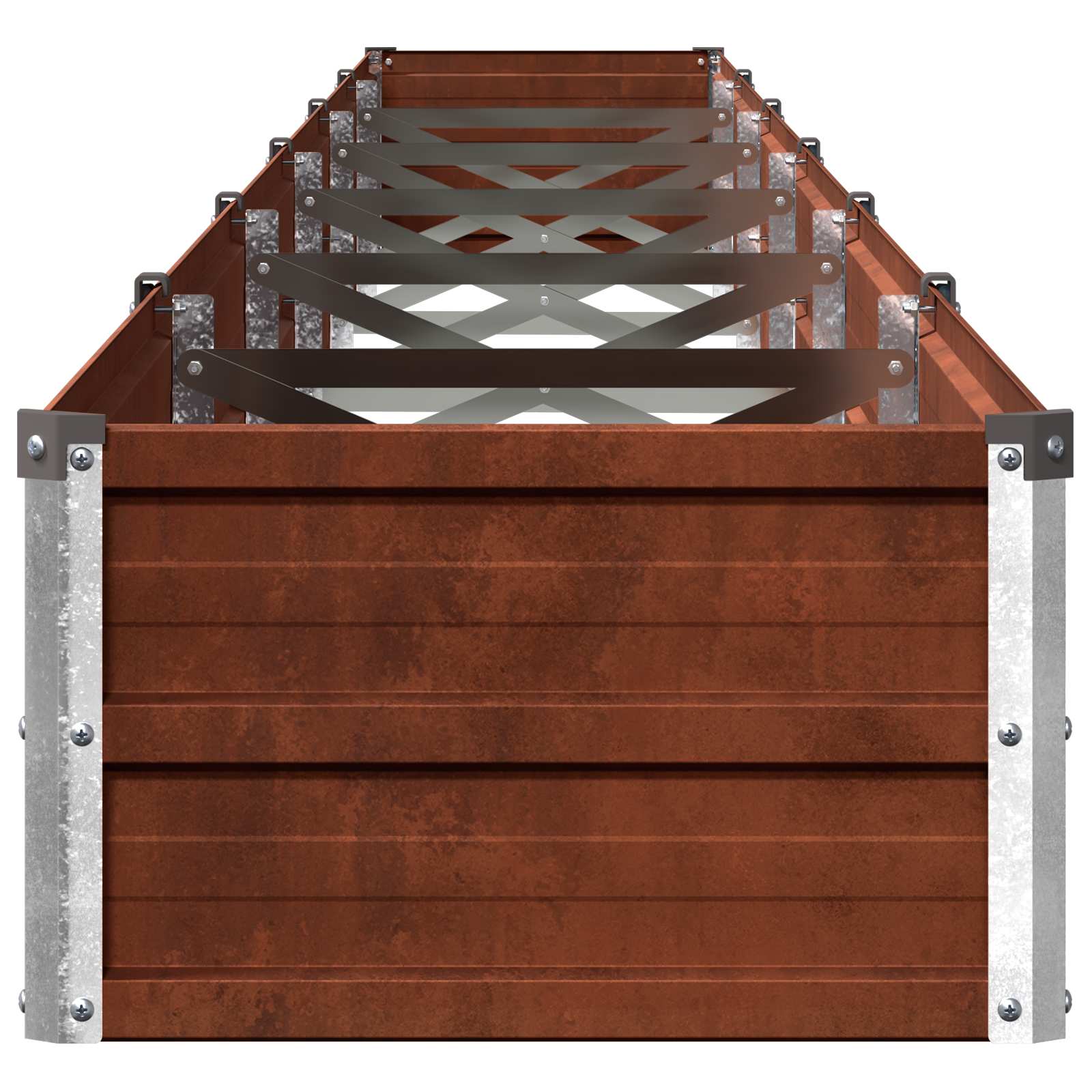 Υψωμένο Κρεβάτι Κήπου Σκ rusty 600 x 40 x 24 εκ. κοντόν - Pakobazaar