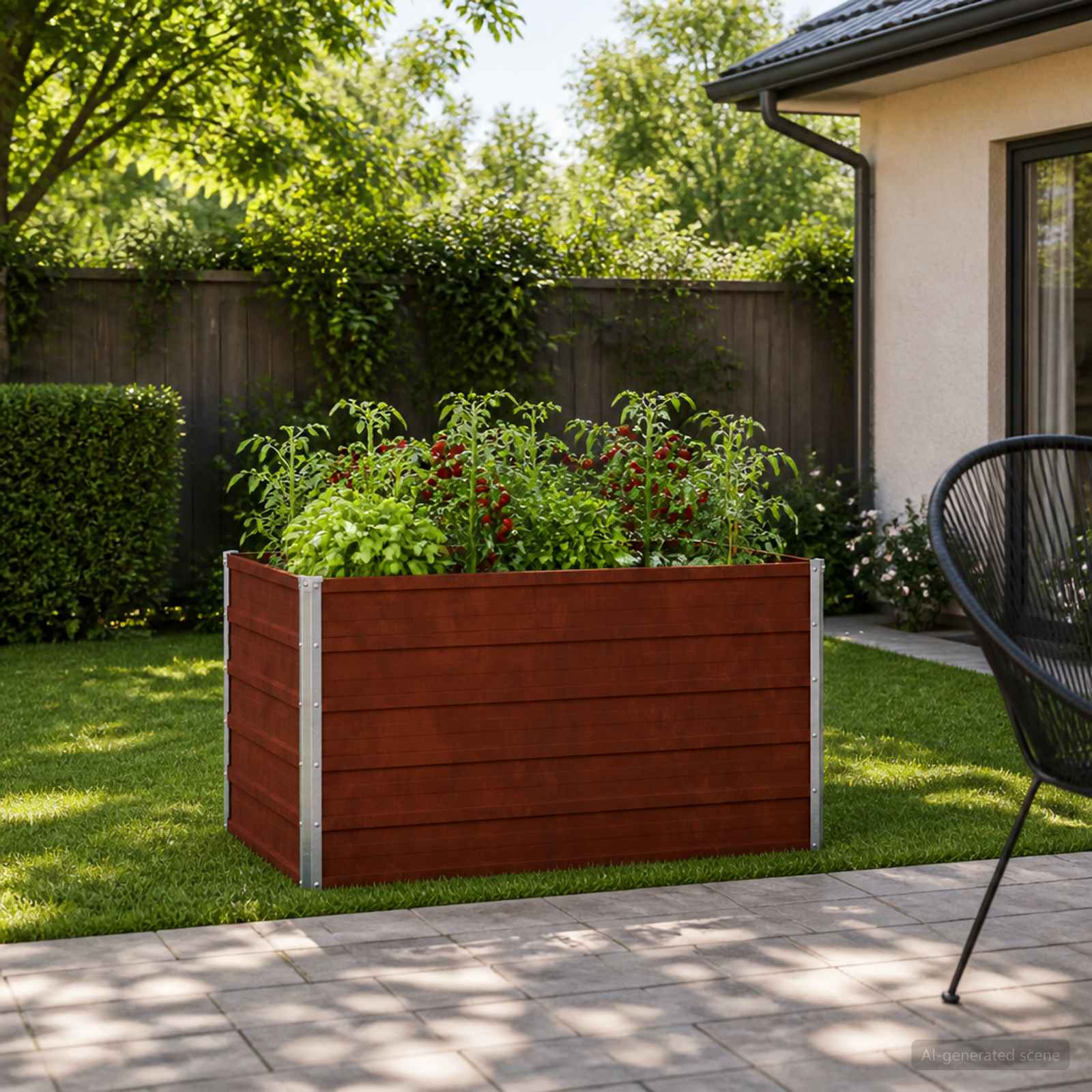 Υψωμένο Κρεβάτι Κήπου Σκ rusty 100 x 80 x 55 εκ. κοντόν - Pakobazaar
