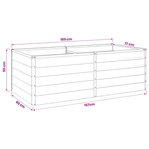 Υψωμένο Κρεβάτι Κήπου Καφέ 160 x 80 x 55 εκ.