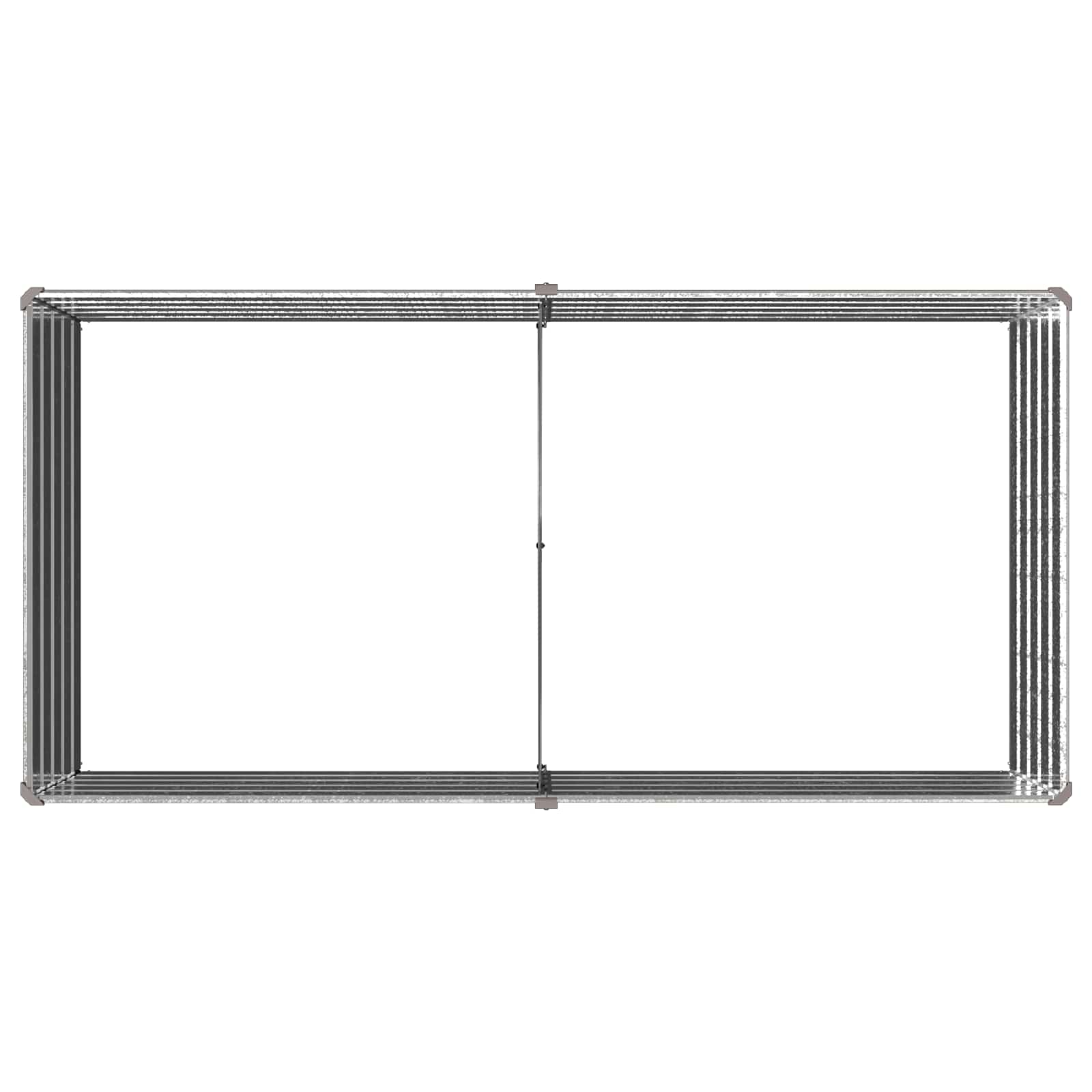 Υψωμένο Κρεβάτι Κήπου Ασημί 160 x 80 x 55 εκ. γαλβανισμένο