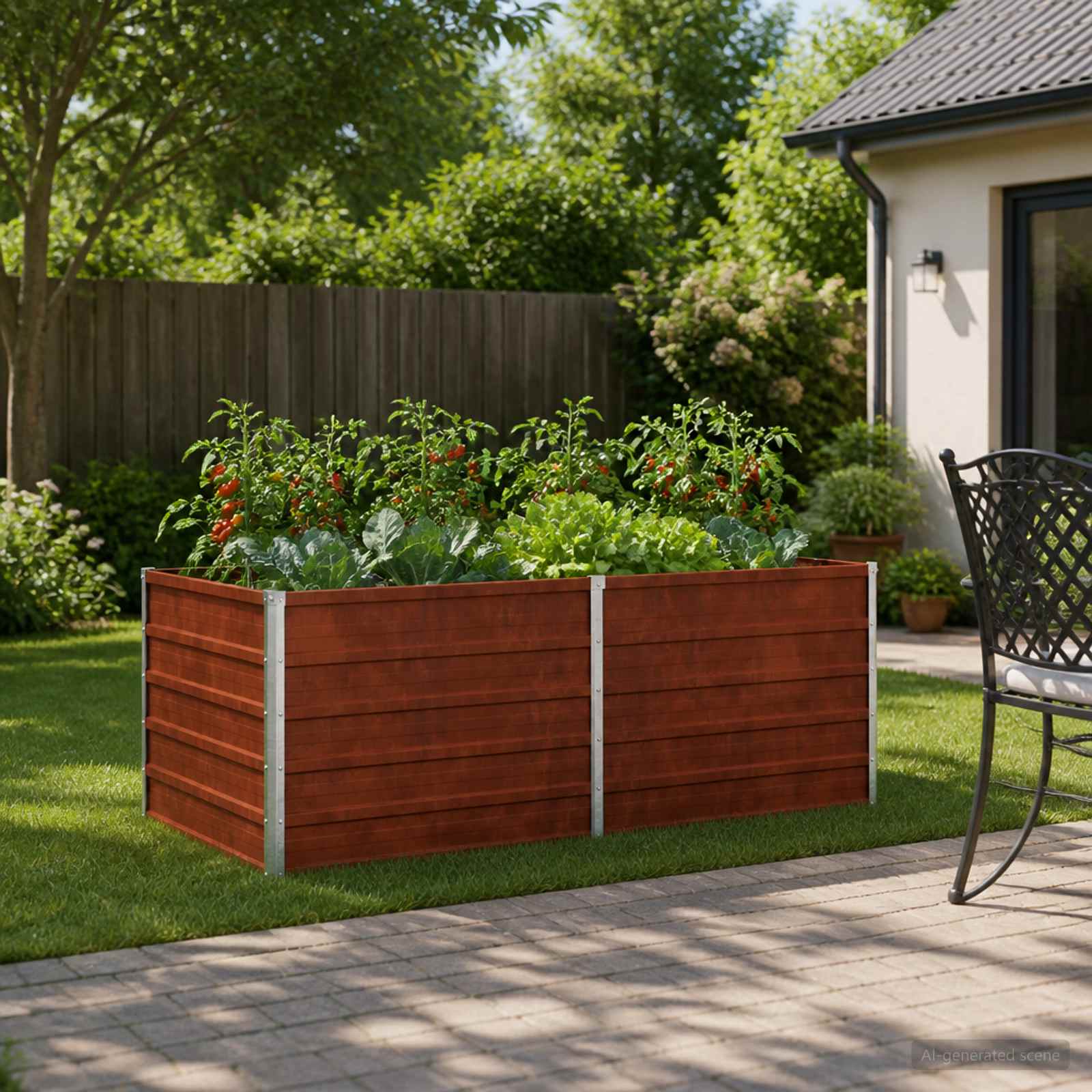 Υψωμένο Κρεβάτι Κήπου Σκ rusty 160 x 80 x 55 εκ. κοντόν