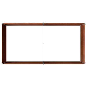 Υψωμένο Κρεβάτι Κήπου Σκ rusty 160 x 80 x 55 εκ. κοντόν