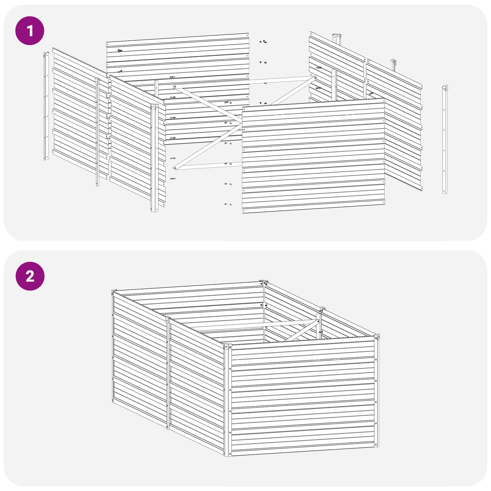 Υψωμένο Κρεβάτι Κήπου Ελεφαντόδοντο 160 x 80 x 55 εκ.