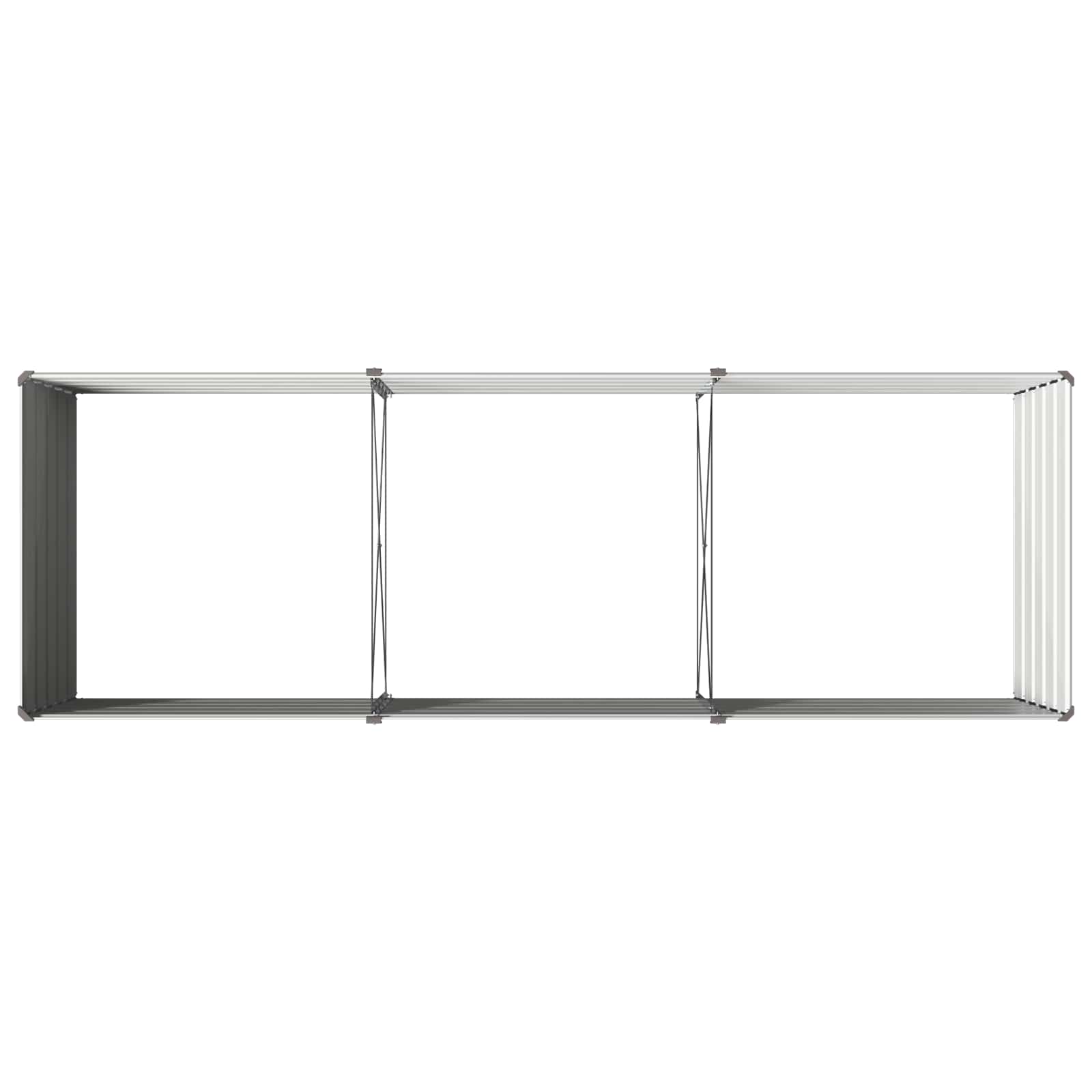 Υψωμένο Κρεβάτι Κήπου Γκρι 240 x 80 x 55 εκ. - Pakobazaar