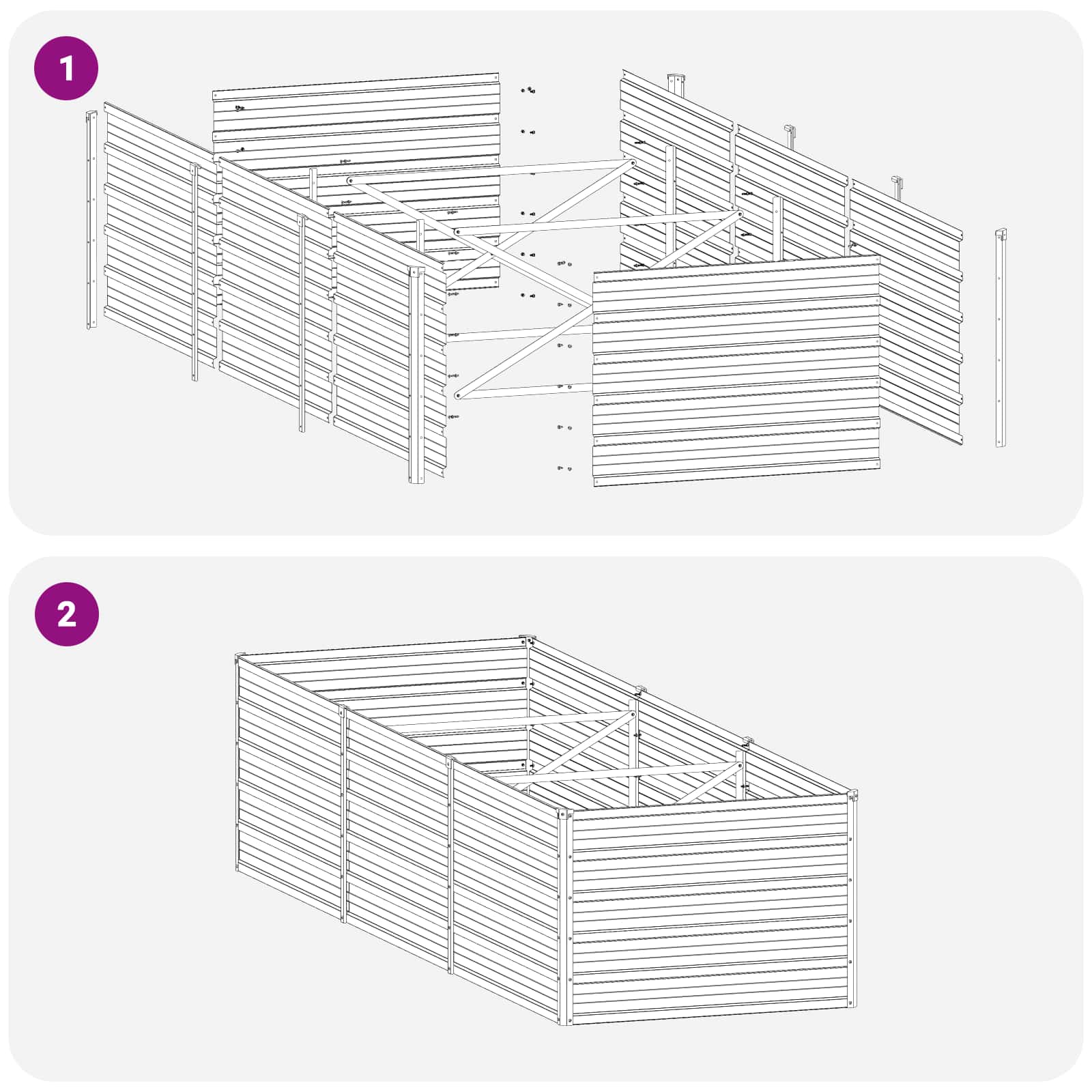 Υψωμένο Κρεβάτι Κήπου Καφέ 240 x 80 x 55 εκ. - Pakobazaar