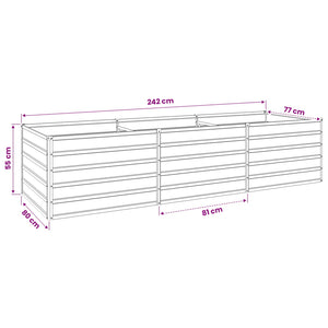 Υψωμένο Κρεβάτι Κήπου Καφέ 240 x 80 x 55 εκ. - Pakobazaar