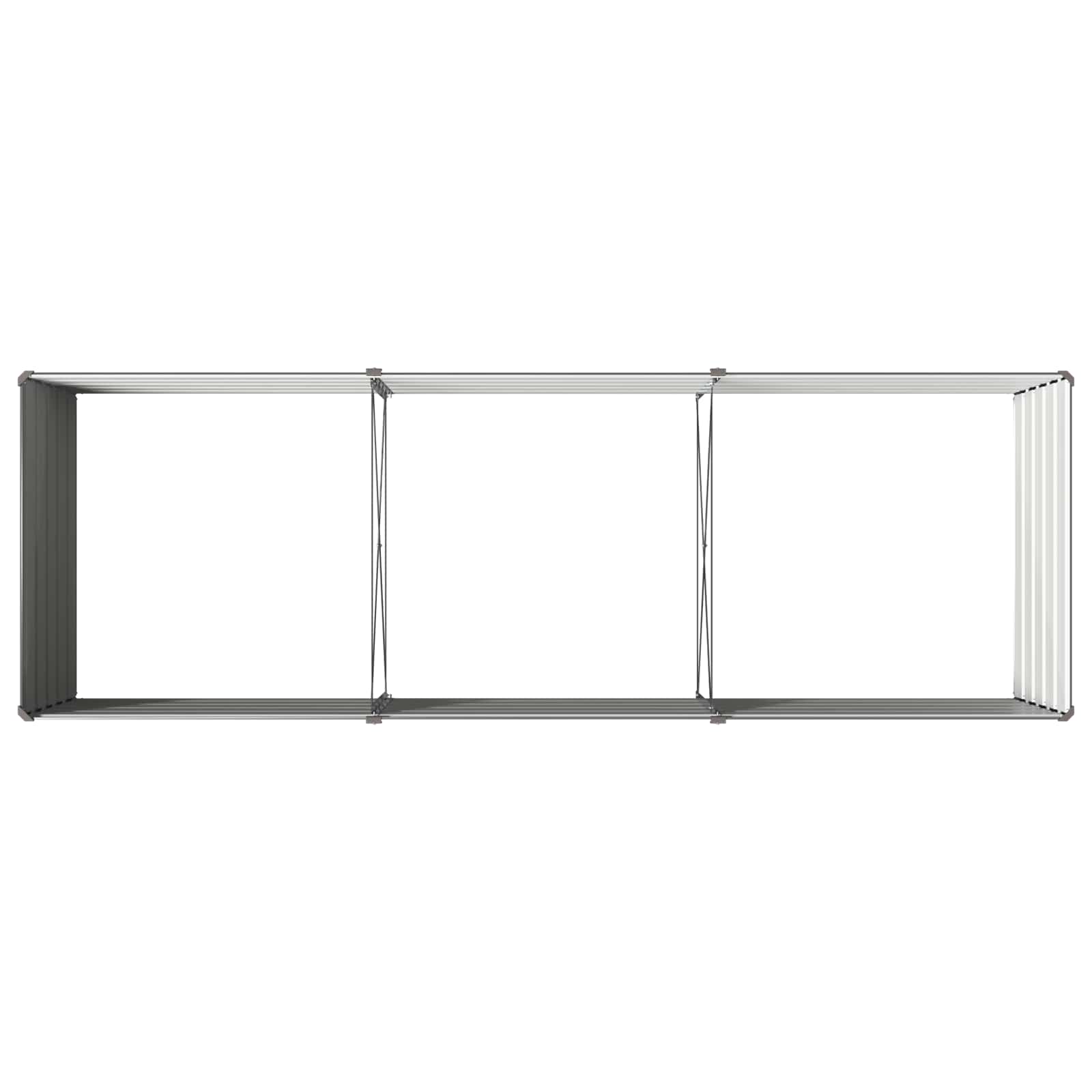 Υψωμένο Κρεβάτι Κήπου Ανθρακί 240 x 80 x 55 εκ. - Pakobazaar