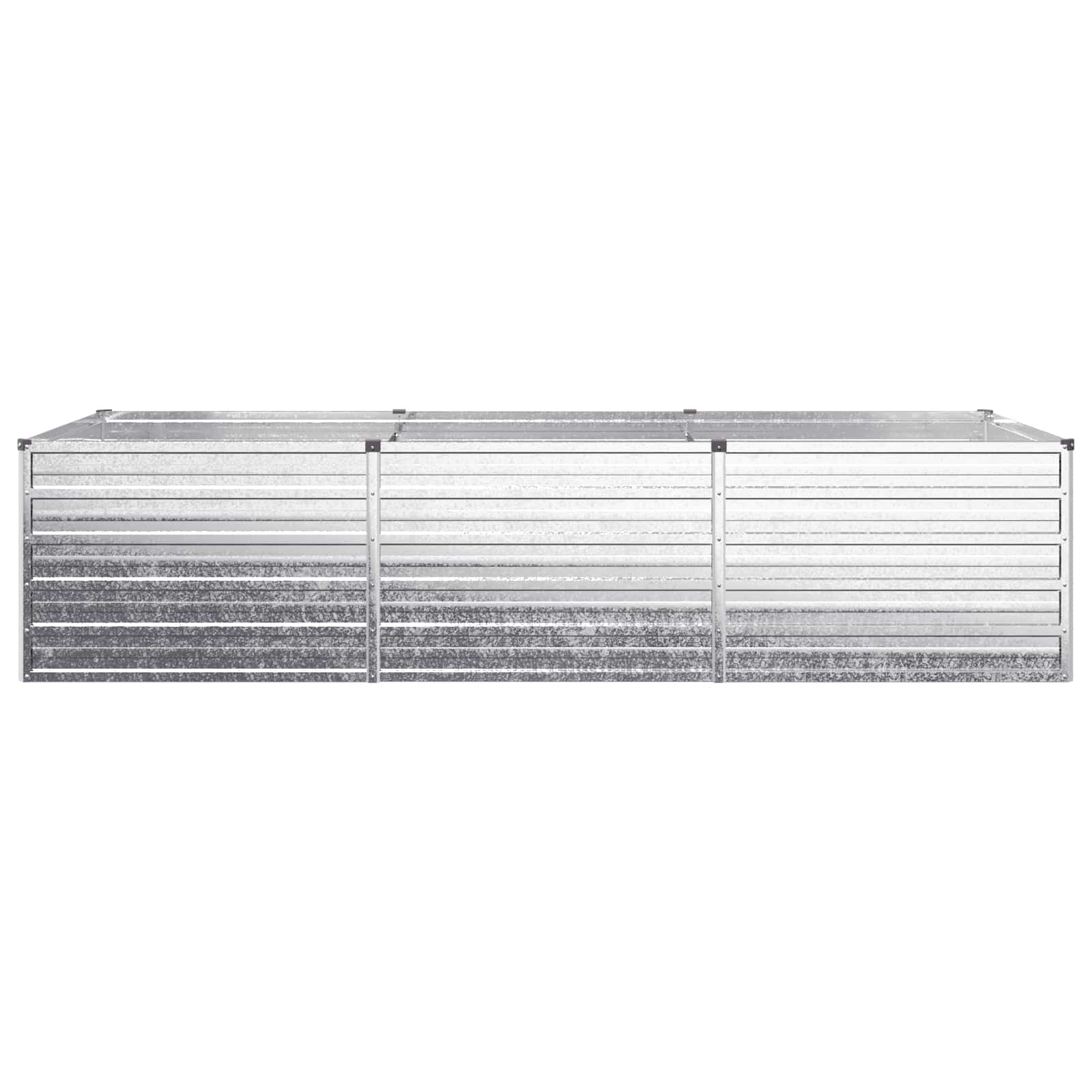 Υψωμένο Κρεβάτι Κήπου Ασημί 240 x 80 x 55 εκ. γαλβανισμένο