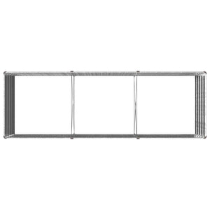 Υψωμένο Κρεβάτι Κήπου Ασημί 240 x 80 x 55 εκ. γαλβανισμένο
