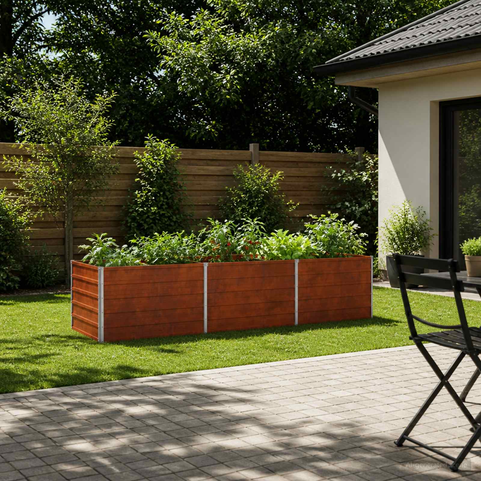Υψωμένο Κρεβάτι Κήπου Σκ rusty 240 x 80 x 55 εκ. κοντόν - Pakobazaar