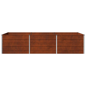 Υψωμένο Κρεβάτι Κήπου Σκ rusty 240 x 80 x 55 εκ. κοντόν - Pakobazaar