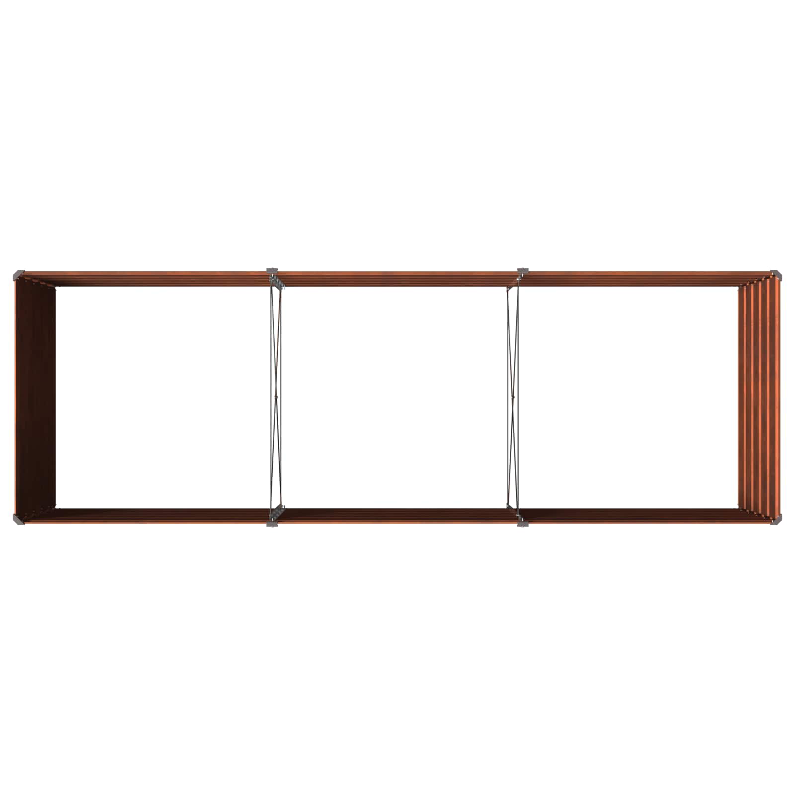 Υψωμένο Κρεβάτι Κήπου Σκ rusty 240 x 80 x 55 εκ. κοντόν - Pakobazaar