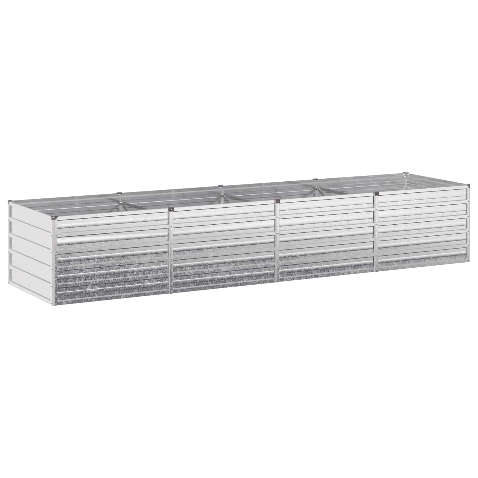 Υψωμένο Κρεβάτι Κήπου Ασημί 320 x 80 x 55 εκ. γαλβανισμένο
