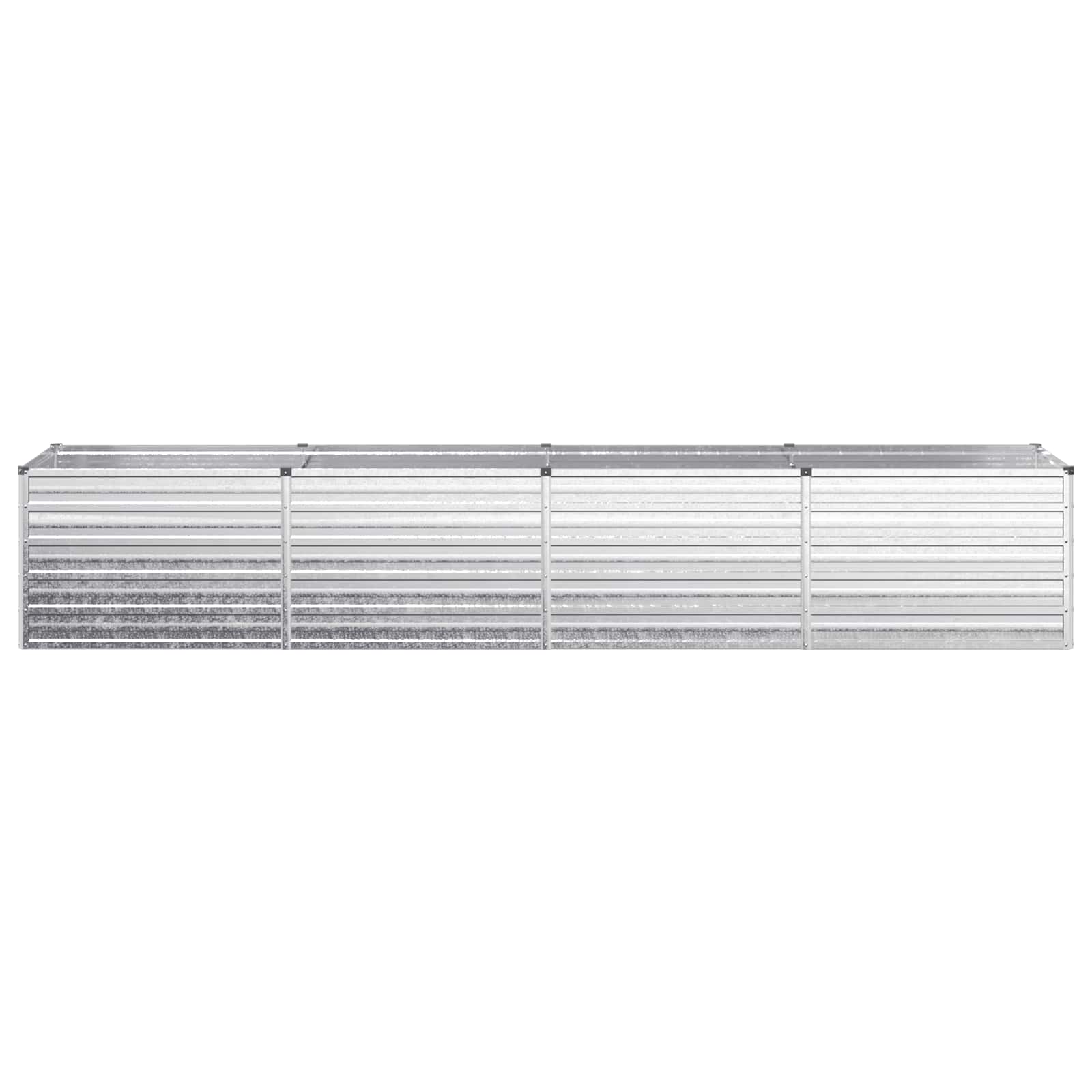 Υψωμένο Κρεβάτι Κήπου Ασημί 320 x 80 x 55 εκ. γαλβανισμένο