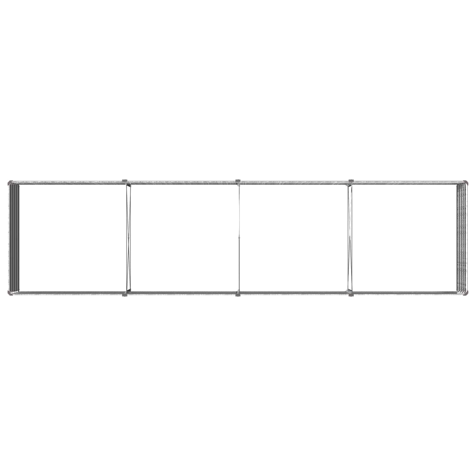 Υψωμένο Κρεβάτι Κήπου Ασημί 320 x 80 x 55 εκ. γαλβανισμένο