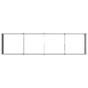 Υψωμένο Κρεβάτι Κήπου Ασημί 320 x 80 x 55 εκ. γαλβανισμένο