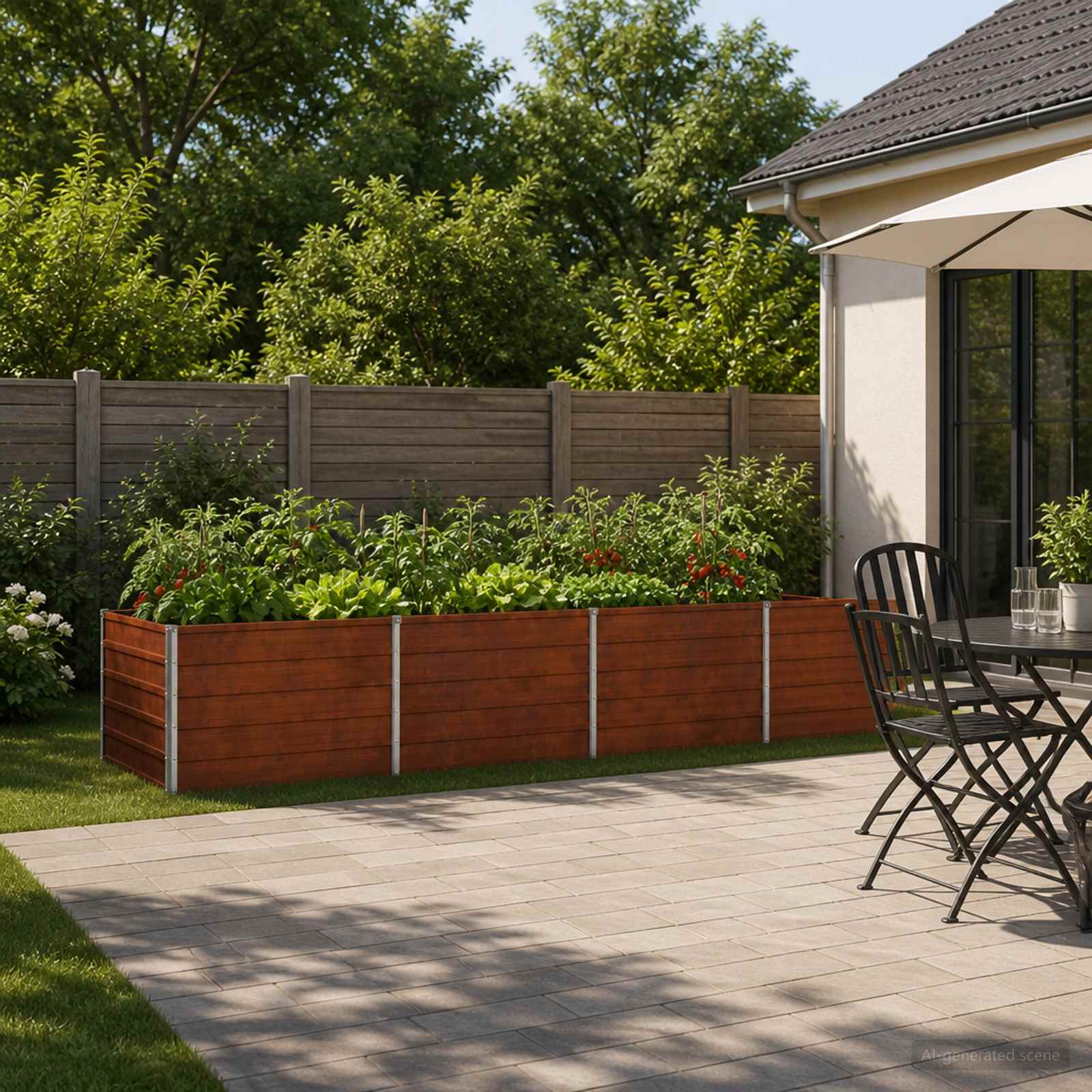 Υψωμένο Κρεβάτι Κήπου Σκ rusty 320 x 80 x 55 εκ. κοντόν - Pakobazaar