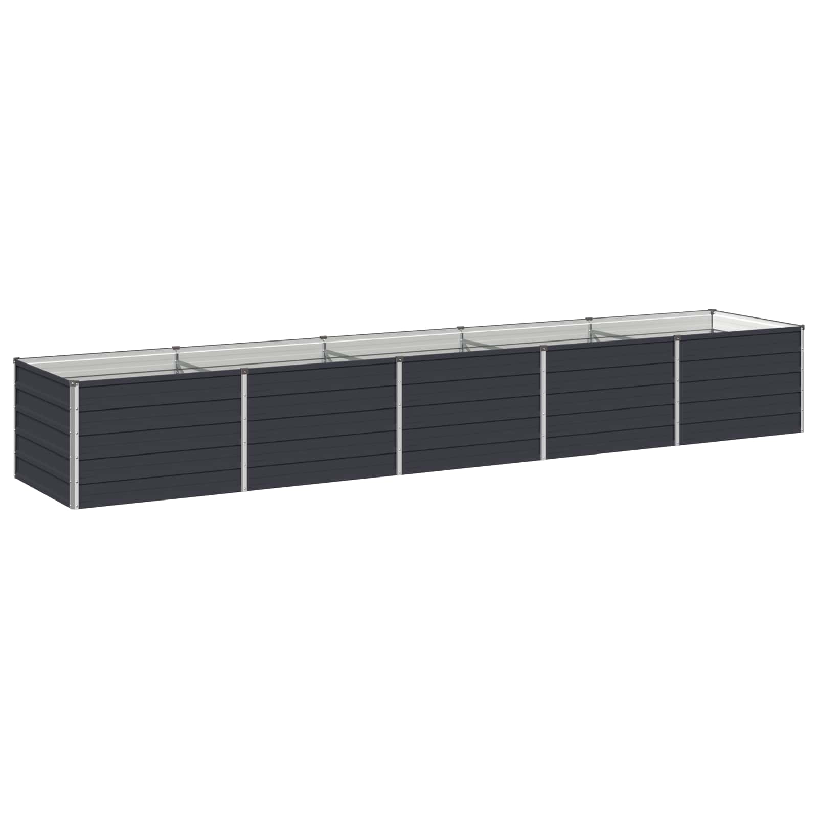 Υψωμένο Κρεβάτι Κήπου Ανθρακί 400 x 80 x 55 εκ. - Pakobazaar