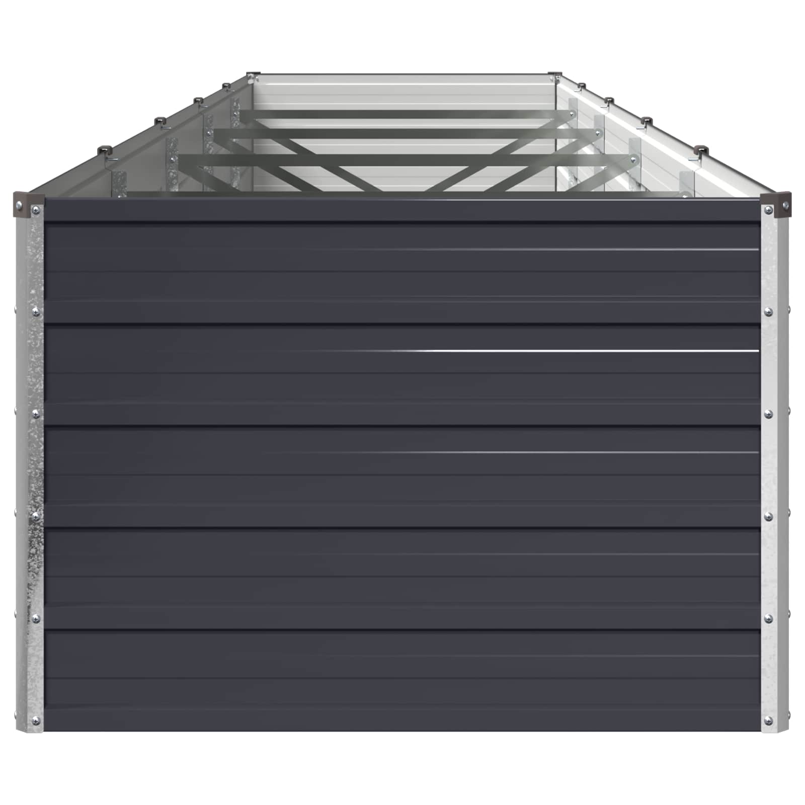 Υψωμένο Κρεβάτι Κήπου Ανθρακί 400 x 80 x 55 εκ. - Pakobazaar