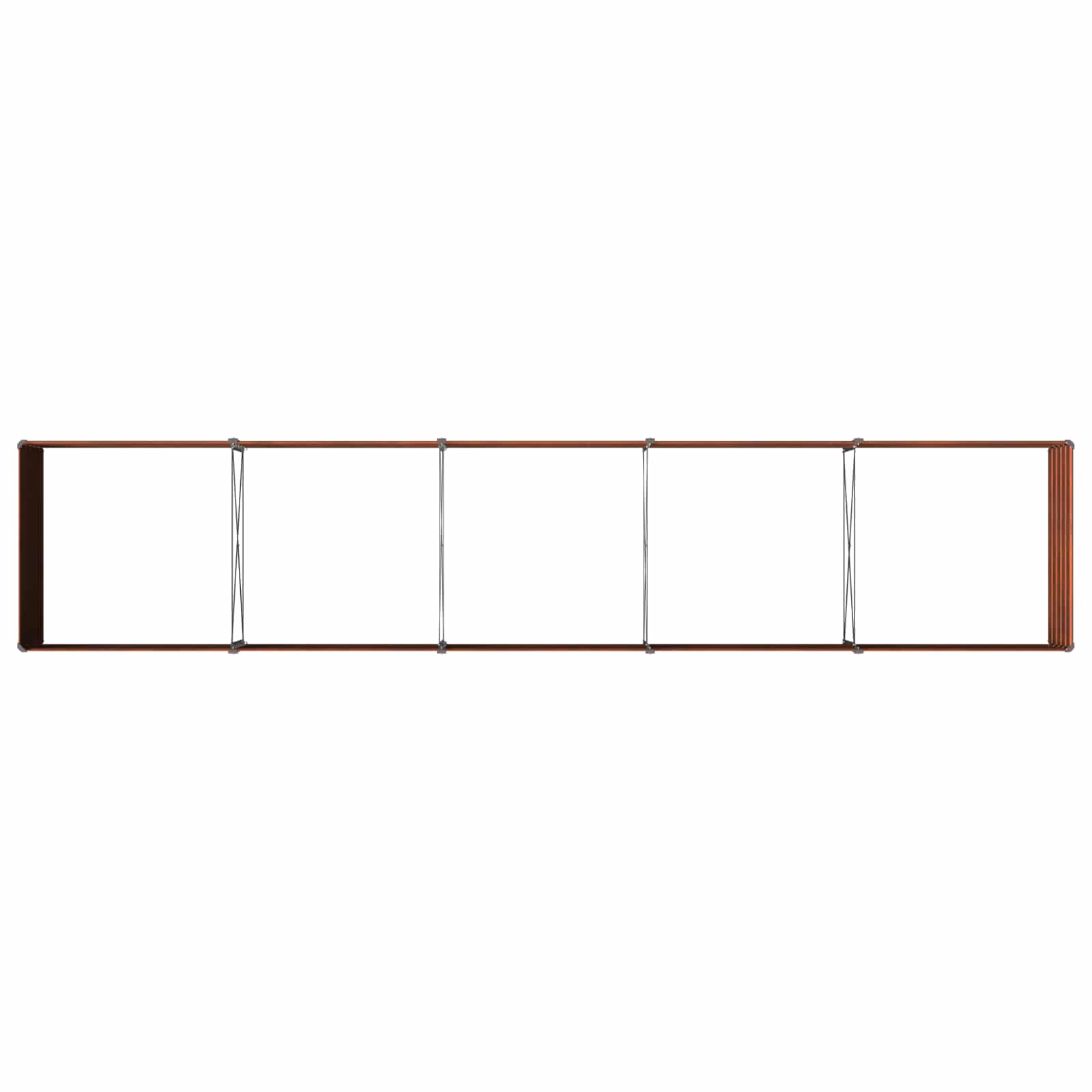 Υψωμένο Κρεβάτι Κήπου Σκ rusty 400 x 80 x 55 εκ. κοντόν - Pakobazaar