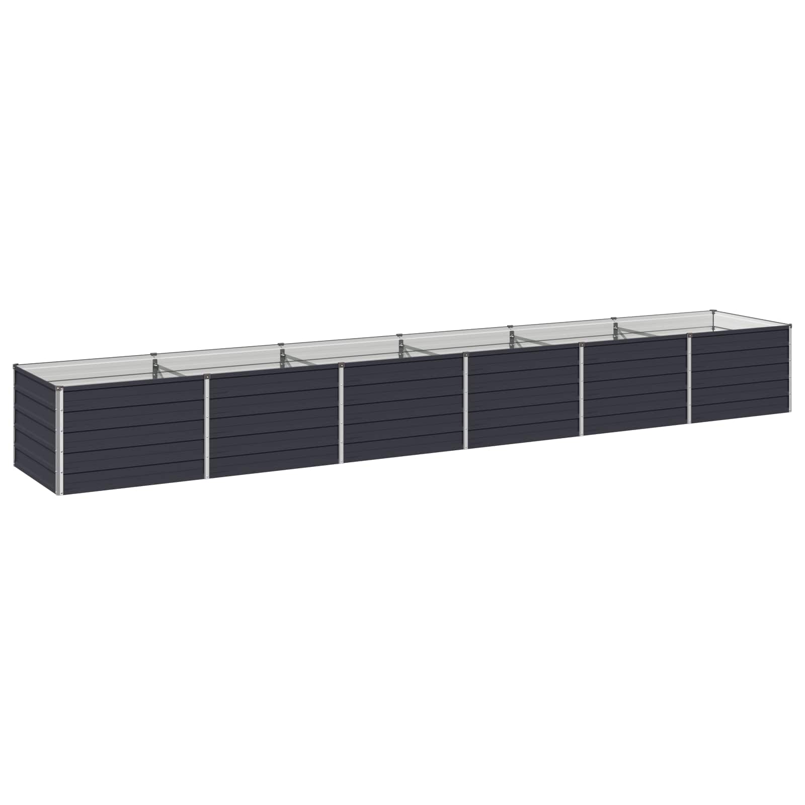 Υψωμένο Κρεβάτι Κήπου Ανθρακί 480 x 80 x 55 εκ. - Pakobazaar