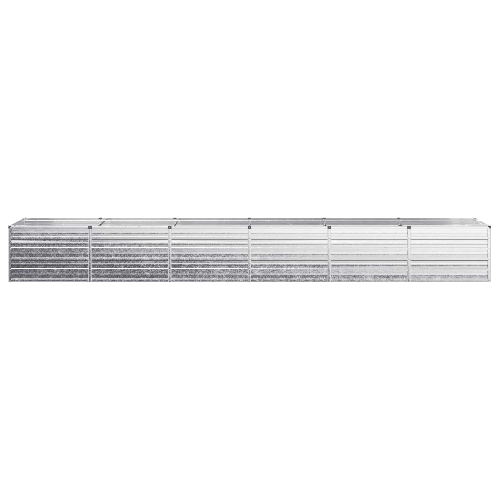 Υψωμένο Κρεβάτι Κήπου Ασημί 480 x 80 x 55 εκ. γαλβανισμένο