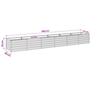 Υψωμένο Κρεβάτι Κήπου Σκ rusty 480 x 80 x 55 εκ. κοντόν - Pakobazaar
