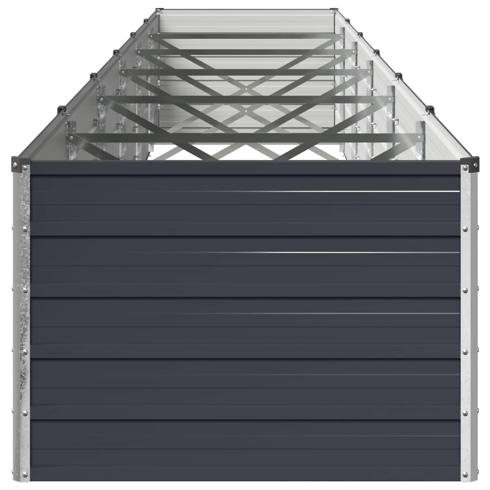 Υψωμένο Κρεβάτι Κήπου Ανθρακί 600 x 80 x 55 εκ. - Pakobazaar