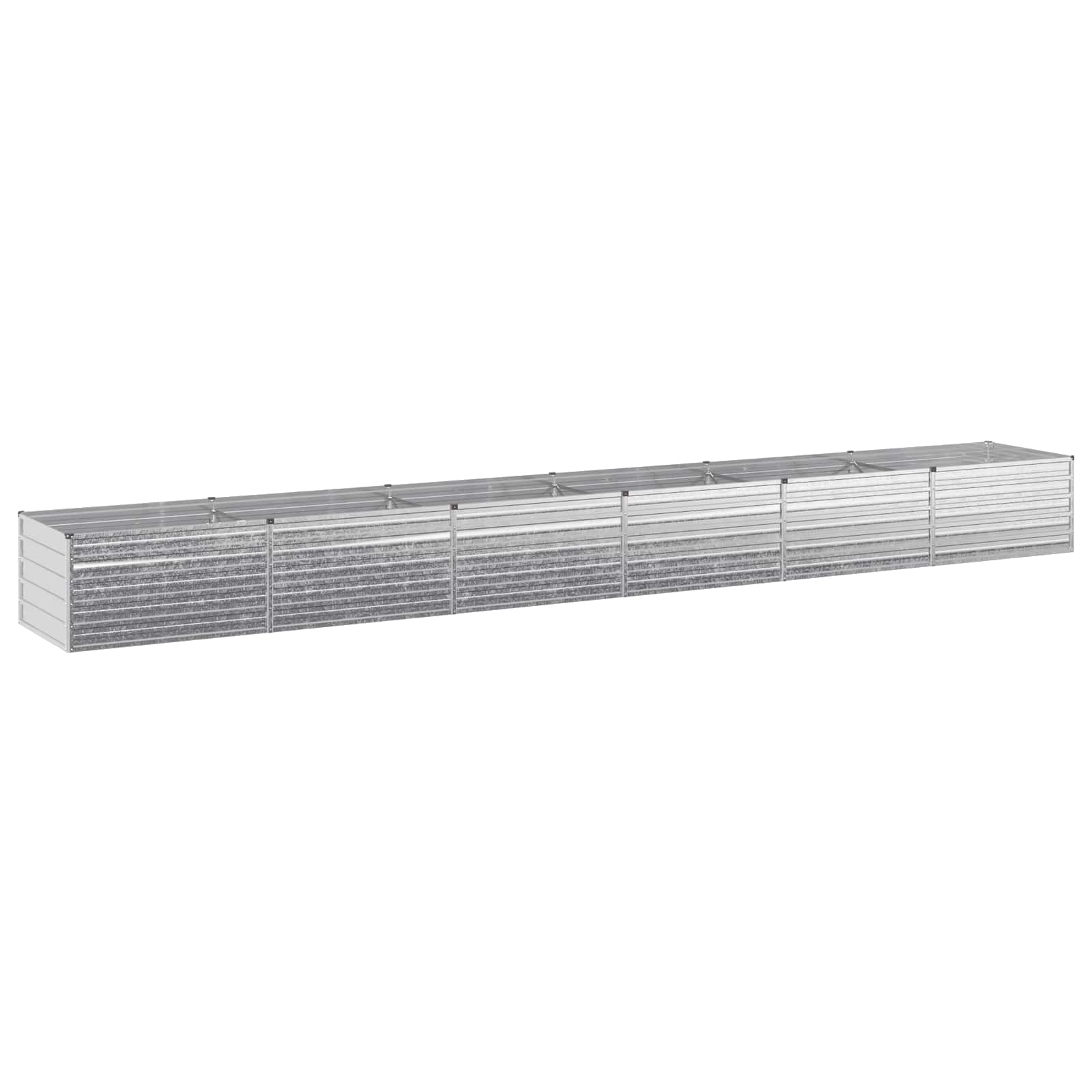 Υψωμένο Κρεβάτι Κήπου Ασημί 600 x 80 x 55 εκ. γαλβανισμένο