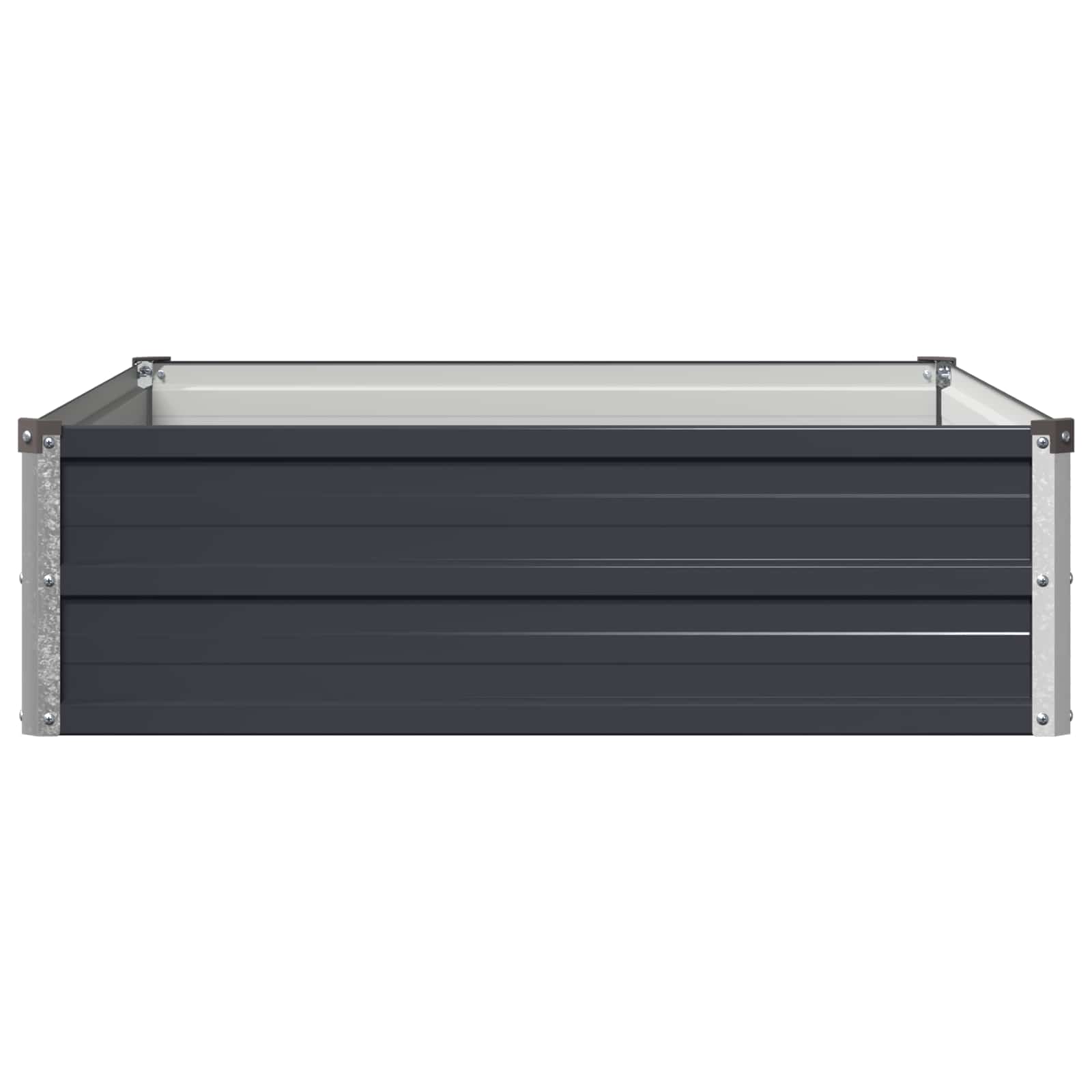 Υψωμένο Κρεβάτι Κήπου Ανθρακί 100 x 80 x 24 εκ.