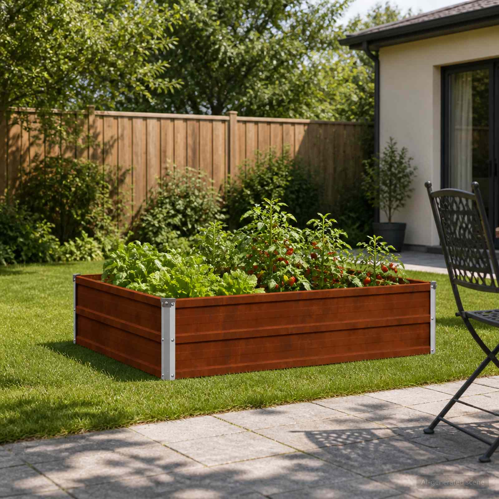 Υψωμένο Κρεβάτι Κήπου Σκ rusty 100 x 80 x 24 εκ. κοντόν - Pakobazaar