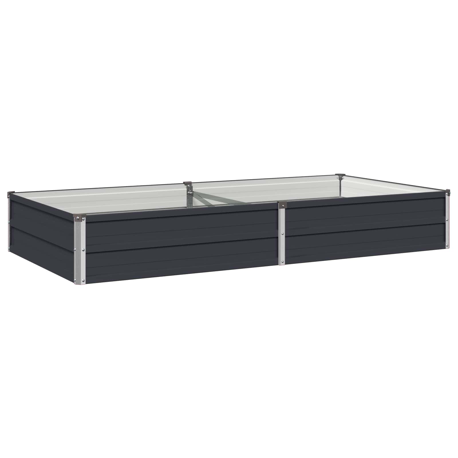 Υψωμένο Κρεβάτι Κήπου Ανθρακί 160 x 80 x 24 εκ.