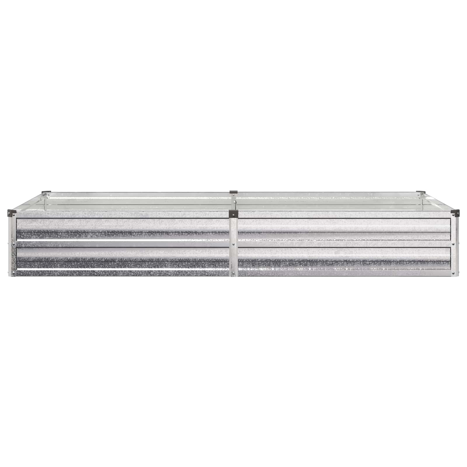 Υψωμένο Κρεβάτι Κήπου Ασημί 160 x 80 x 24 εκ. γαλβανισμένο