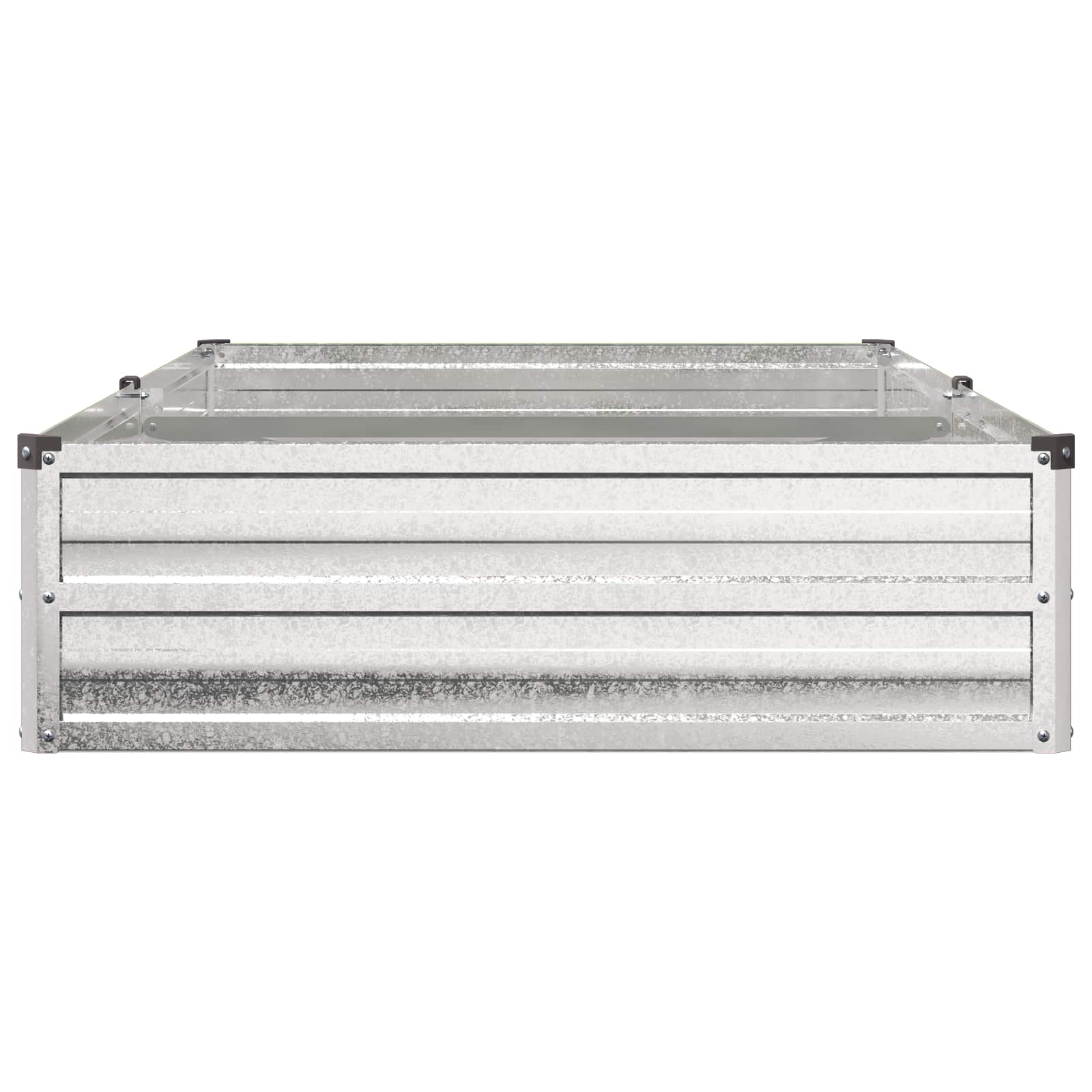 Υψωμένο Κρεβάτι Κήπου Ασημί 160 x 80 x 24 εκ. γαλβανισμένο