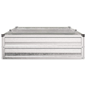 Υψωμένο Κρεβάτι Κήπου Ασημί 160 x 80 x 24 εκ. γαλβανισμένο